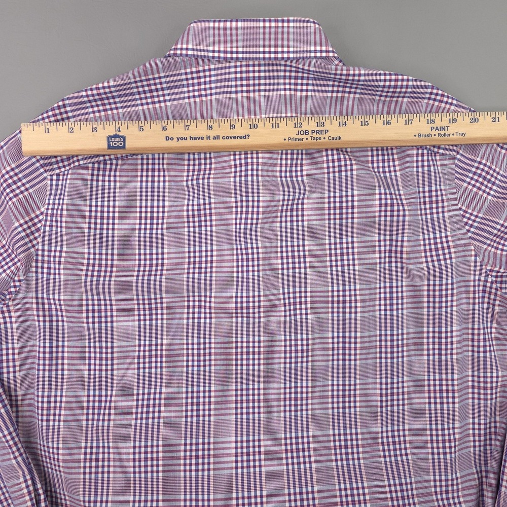 UNTUCKit Shirt Mens XL Red Glen Plaid Reventon Long Sleeve Wrinkle Free Cotton - Picture 11 of 13
